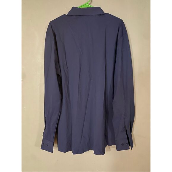 Spaidersilk Navy Button Down Long Sleeve Shirt Size XL NWOT - Picture 5 of 6